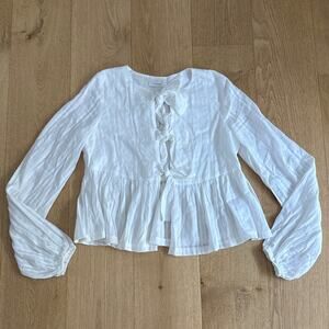 Peppermayo Top Long Sleeve Western Wind Size US 0 White